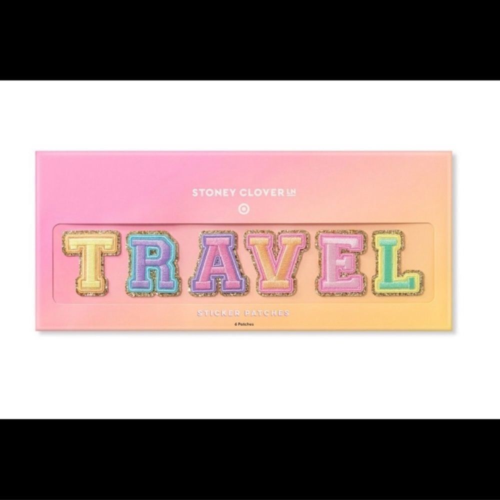 Target x Stoney Clover TRAVEL set of sticker patches pastel with gold trim